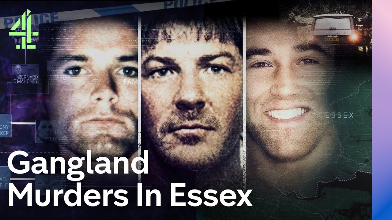 Documentary backdrop image for The Murder of the Essex Boys: Three Men Shot In Range Rover In Quiet Bridleway (2026)
