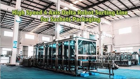 Delta robot pick and place soring  line for sachet packs