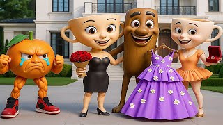 Tung Tung Sahur Gift Wedding Dress for Ballerina Cappuccina in Granny House | funny horror animation