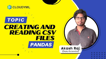 3. Pandas- creating and reading CSV files