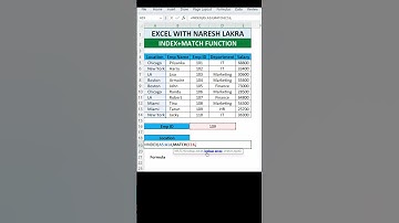 INDEX+MATCH Formula in Excel #exceltutorial #excel #exceltips #exceltutorial #microsoftexcel