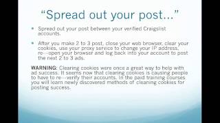 Craiglist and Backpage Marketing