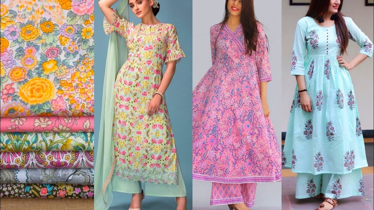 printed lawn frock design