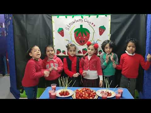 أنا فراولة حمراء رأسى جميلة وخضراء