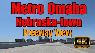 4K Drive: Omaha Metro Inner Loop & Council Bluffs | Nebraska-Iowa Road Trip | Travel Video USA