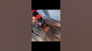 Chainsaw debarker #shorts #machine #chainsaw
