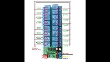 R421B16 16 CH DC 12V RS485 Relay Module Modbus RTU 485 Remote Control Switch Board
