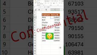 Hide Numbers in Excel Without Deleting Them! 🤯 | Custom Format Trick #shorts #shortsfeed