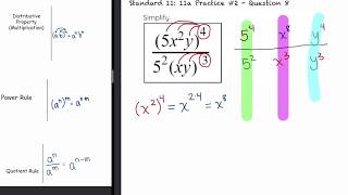 Standard 11  11a Practice #2   Question 8 Solution