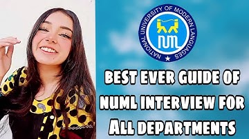 Important Interview ALL Departments Guides & Questions - NUML Islamabad 2022