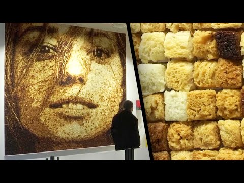 How Insane! This Portrait Is Made Entirely Out of Croutons