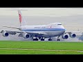 35 wet big planes landing  a380 a350 b747  at amsterdam schiphol airport