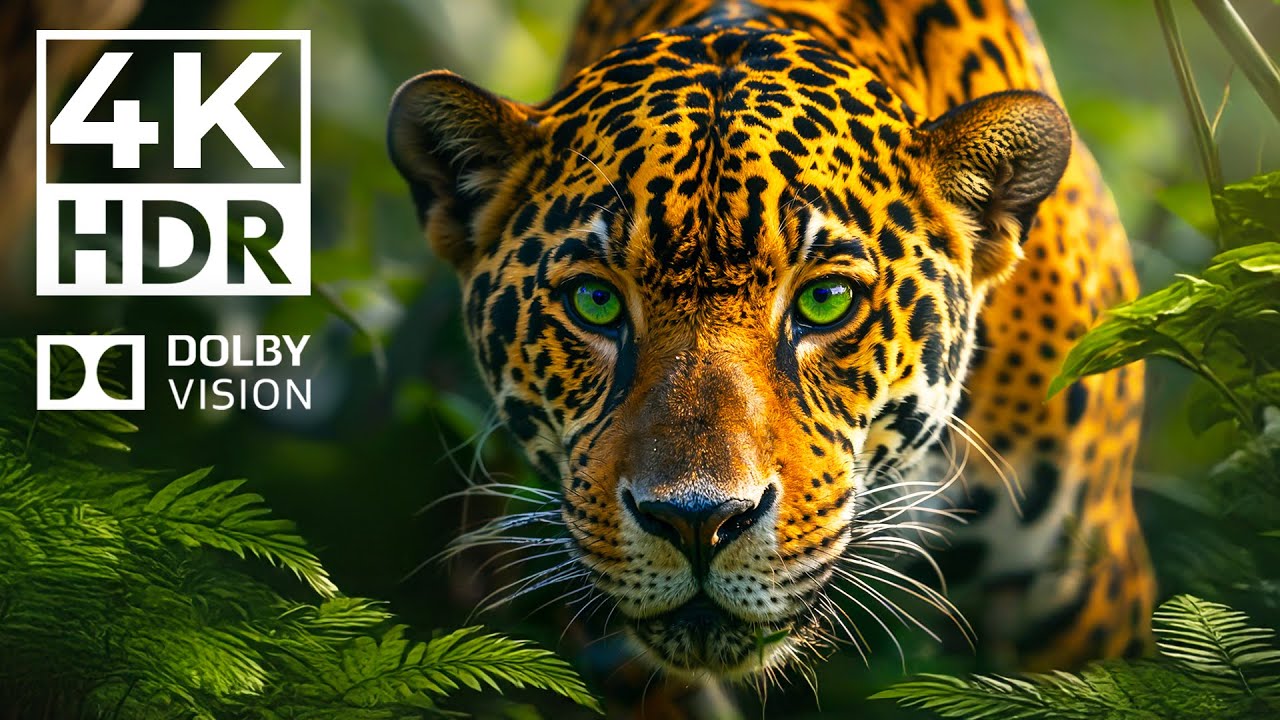 WILD ANIMAL MOVIES 4K HDR | with Cinematic Sound (Colorful Animal Life ...