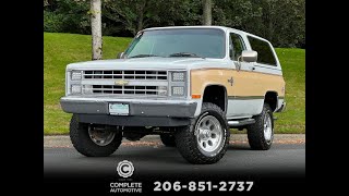 SOLD!!! 1987 Chevrolet Blazer K5 Silverado 4x4Lifted Over $18K Invested Nevada History VERY NICE!