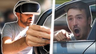 Conduire avec un casque de réalité virtuelle ! - Prank - Les Inachevés