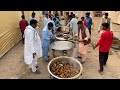 Pakistans largest and traditional desert wedding food preparation  mutton steam in the desert