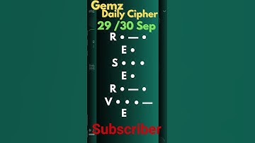 Gemz Daily Cipher Morse Code 29 -30 September 2024 | Unlock Today’s Code & Rewards! #gemzdailycode