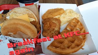 Breakfast at KFC again. Trying the KFC Waffle with Fried Chicken screenshot 4