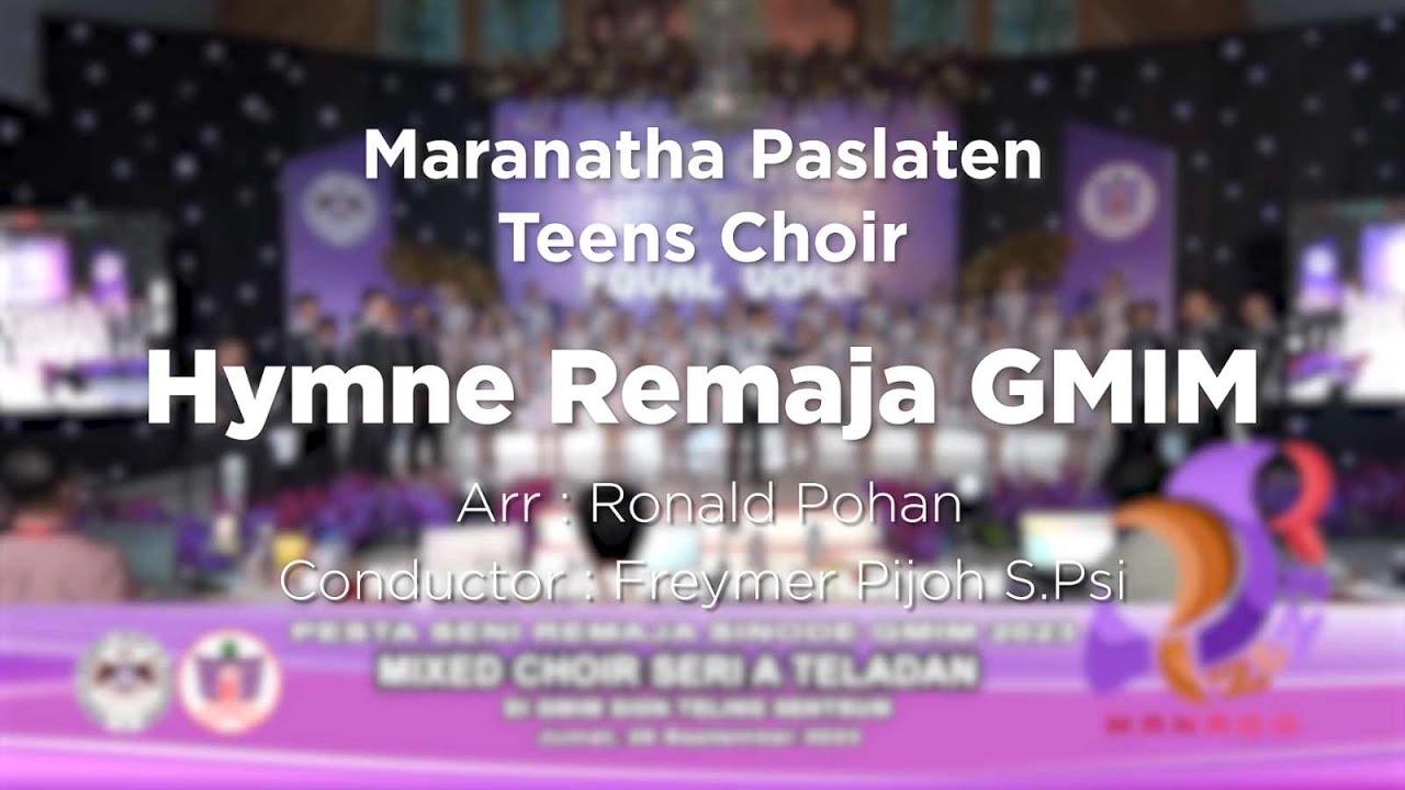 Maranatha Paslaten Teens Choir | Hymne Remaja GMIM | PSR 2023