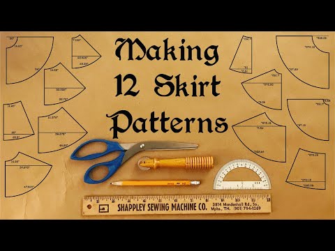 How to pattern ANY kind of flared skirt | How the math works | gathered, a-line, circle skirts, etc.