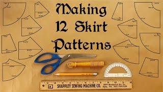 How to pattern ANY kind of flared skirt | How the math works | gathered, aline, circle skirts, etc.