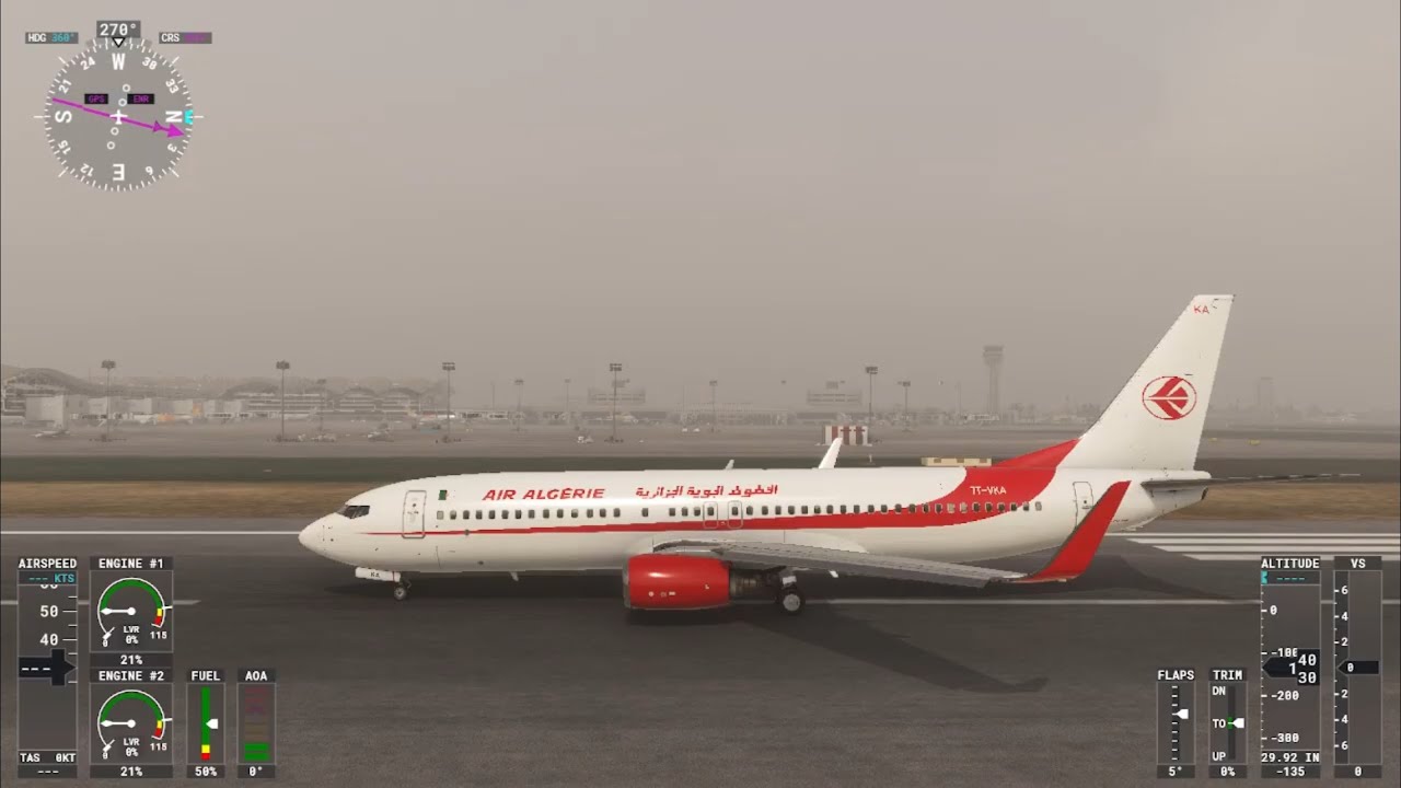 BOEING 737-800 AIR ALGERIE 🛫 DEPART : ALGER ( ALGERIE ) 🛬 ARRIVEE : NICE ( FRANCE )