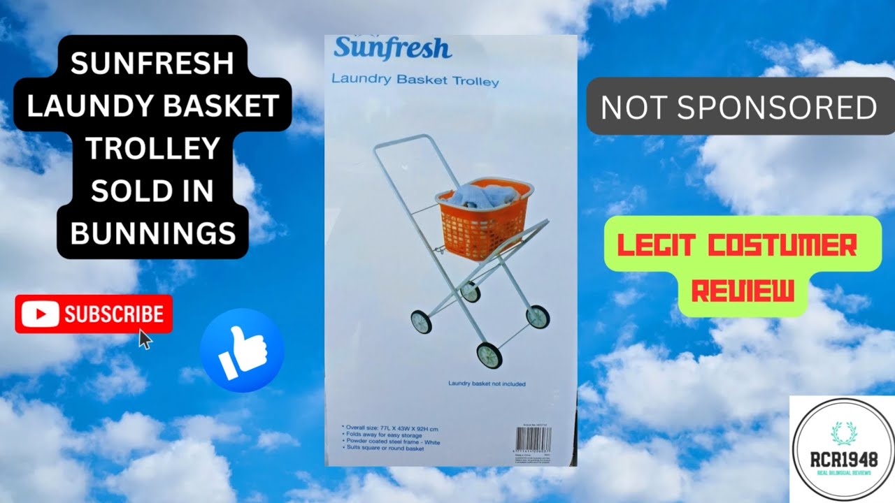SUNFRESH LAUNDRY BASKET TROLLEY SOLD IN BUNNINGS. Real Costumer Review