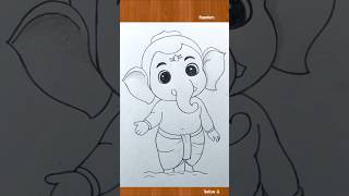 Hungry bal ganesha easy pencil drawing #shorts #ganesha #ganpati #gods #artpencildrawing