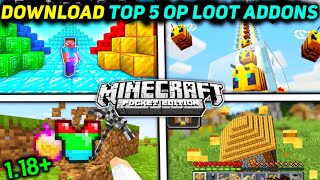Top 5 Op Loot Mod For Minecraft Pocket Edition (1.18 ) | TOP 5 BEST MODS FOR MINECRAFT PE !