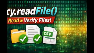 cy.readFile() in Cypress | Read &amp; Verify Files Easil