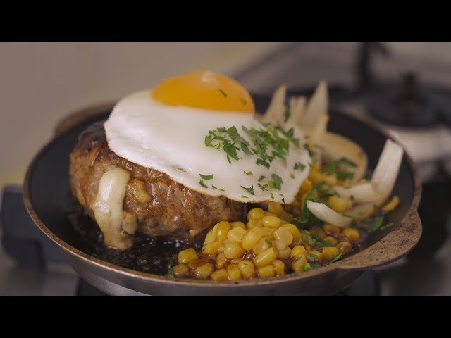 [4K] 지글지글~ 눈으로 먹는 치즈함박스테이크 : Sizzling Cheese Hamburger Steak (Hamburg steak) | Honeykki 꿀키