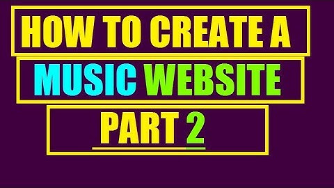 how to create a music website part 2 || create in the html ||