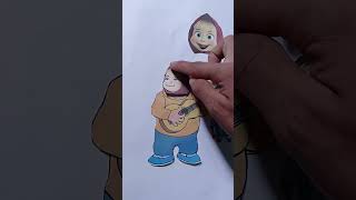 gian the fat boy from doraemon and brazilian 3 head masha messi#brazil #ladybug #usa#shorts