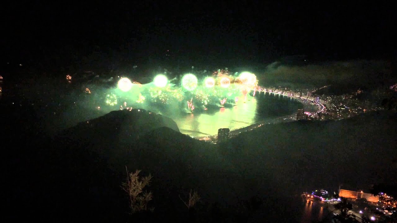 Réveillon do Morro 2015 - Queima de Fogos de Copacabana vista do Pão de Açucar