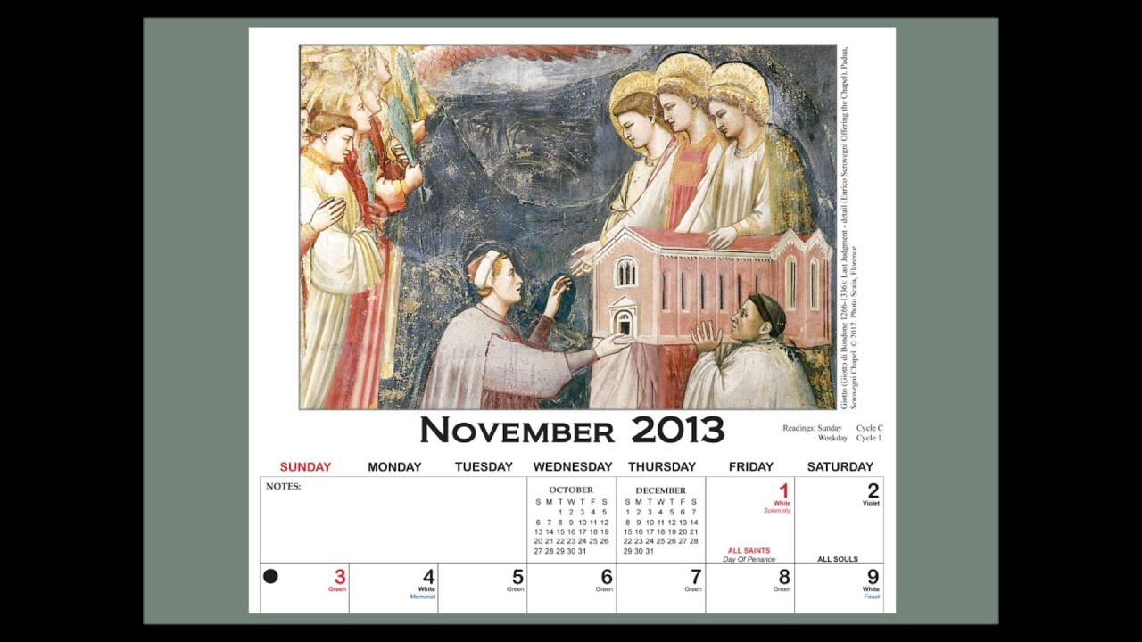 Columban - Calendar Art Guide - November 2013