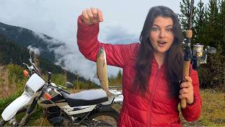 Solo Motorcycle Hammock Camping & Fishing (Catch & Cook)