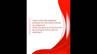 Light language activation for Root Chakra