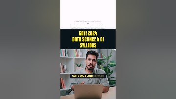 GATE 2024 Data Science & AI Syllabus #datascience #gate #ai