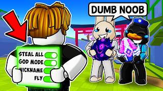 Going UNDERCOVER as a NOOB with ADMIN.. (Steal An Egg)