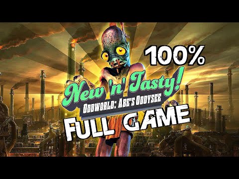 ODDWORLD NEW N TASTY Gameplay Walkthrough FULL GAME 100% (All Mudokons, Secrets, Speedrun)
