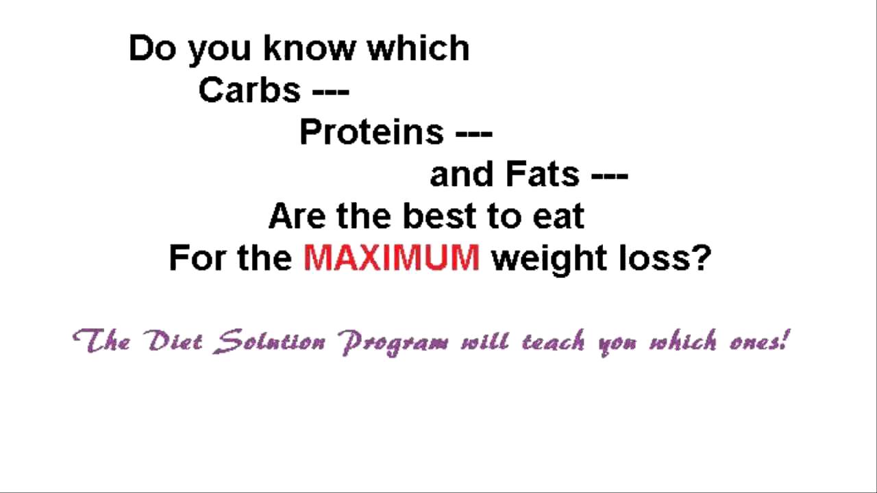 The Diet Solution Program Youtube