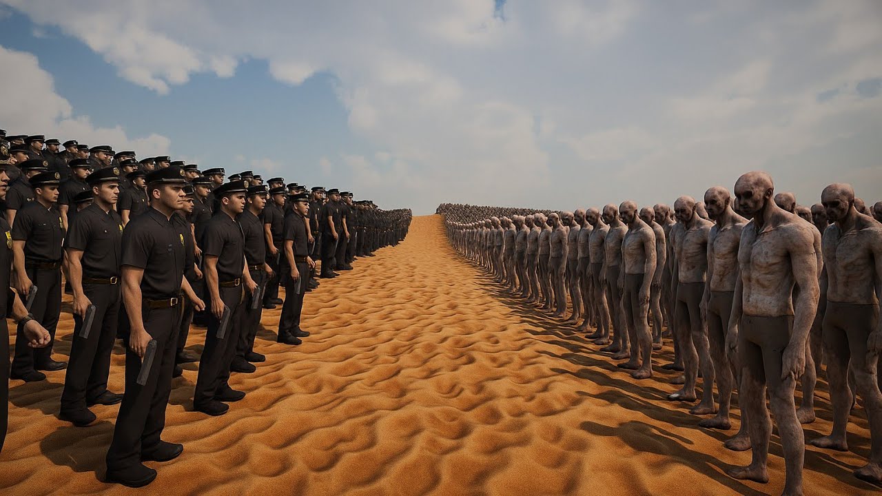 1000 Cops vs 50,000 Zombies - Ultimate City Showdown! | UEBS 2 Battle 