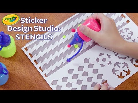 NEW Crayola Sticker Design Studio: Stencils || Crayola Product Demo