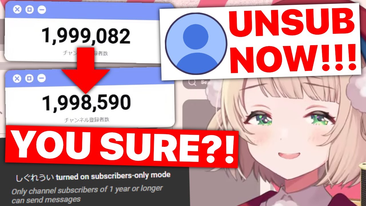 Chat Messes With Ui-mama's 2 Mil. Endurance Stream / Ui Messes Back (Shigure Ui) [Eng Subs]