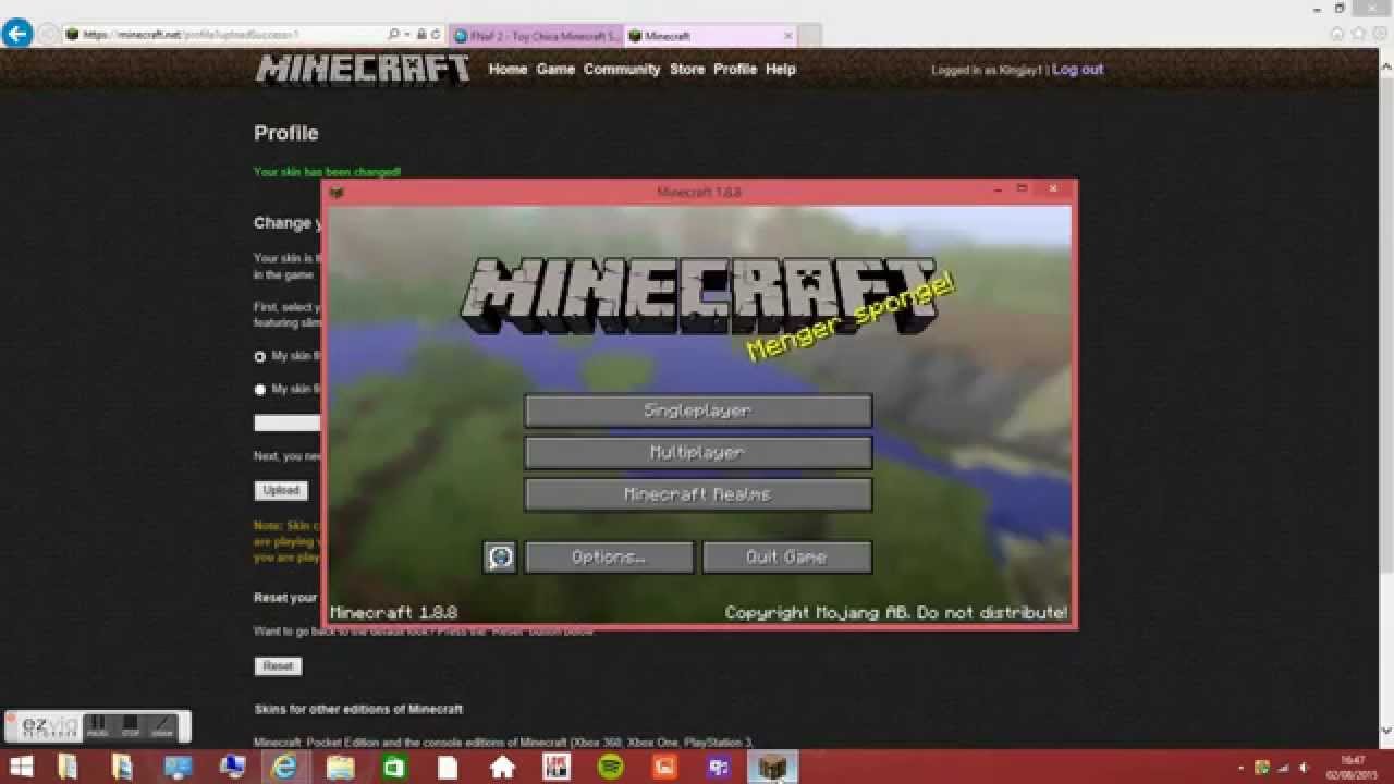 How to change your skin in Minecraft PC - YouTube