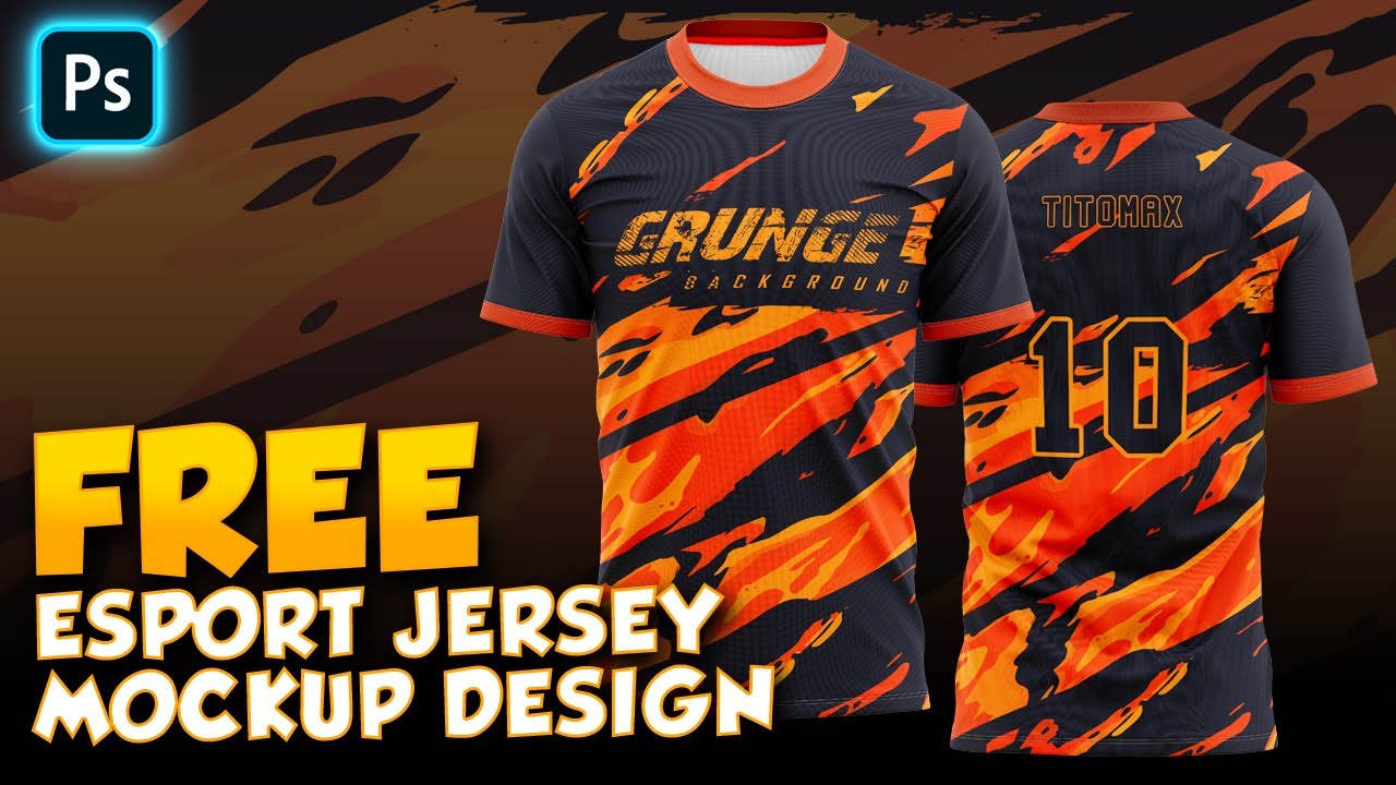 Jersey Sport T-Shirt Design (Free Mockup File)