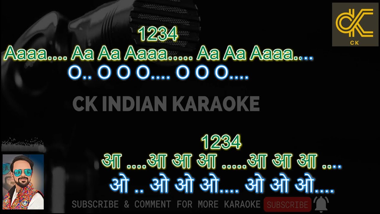 Aane Se Uske Aaye Bahar Karaoke With Scrolling Lyrics English  Hindi