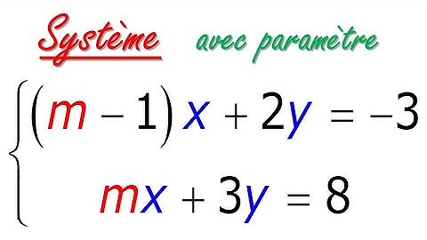 Comment résoudre un système avec paramètre