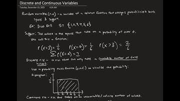 Intro to Mathematical Statistics- Part One: Discrete and Continuous Random Variables