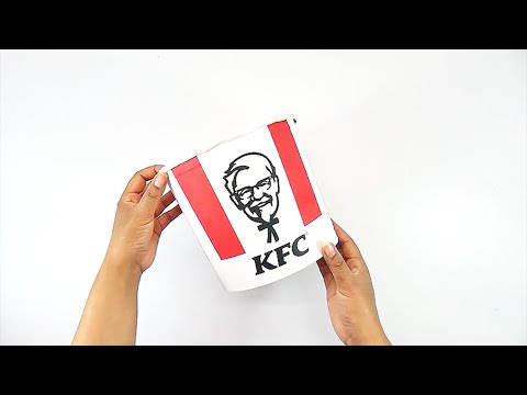 EASY idea from KFC bucket and scraps of JEANS - Ecobrisa DIY